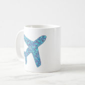 Phonetisches Alphabet "Pilot" Flugzeug Kaffeetasse (Vorderseite Links)