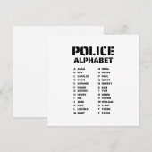 Phonetisches Alphabet Polizei Einladung (Vorne/Hinten)