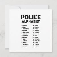 Phonetisches Alphabet Polizei