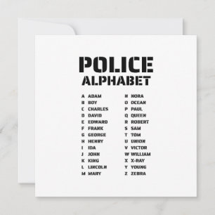 Phonetisches Alphabet Polizei Einladung