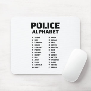 Phonetisches Alphabet Polizei Mousepad