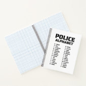 Phonetisches Alphabet Polizei Notizblock (Innenseite)