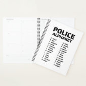 Phonetisches Alphabet Polizei Spirale Planer (Anzeige)