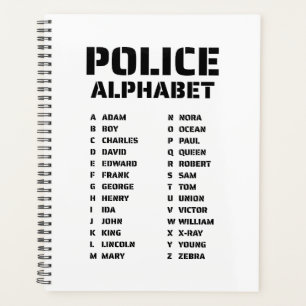 Phonetisches Alphabet Polizei Spirale Planer