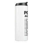 Phonetisches Alphabet Polizei Thermosbecher (Nach links gedreht)