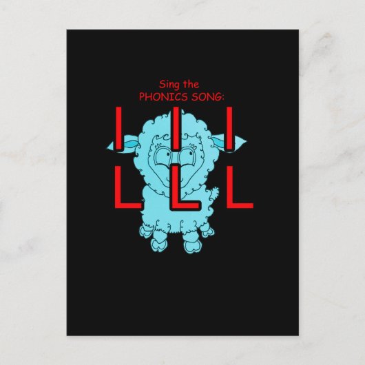 phonics postcard or flashcard postkarte (Vorderseite)