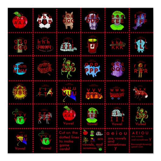 PHONICS Poster oder Spielkarten! (Vorderseite)