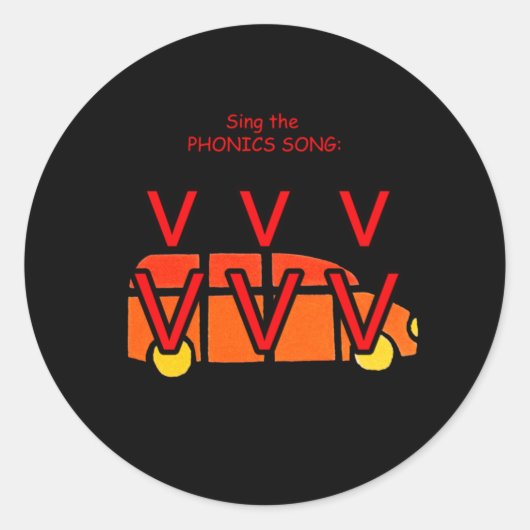 Phonik-Aufkleber Runder Aufkleber (Vorderseite)