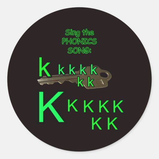 Phonik-Aufkleber Runder Aufkleber (Vorderseite)