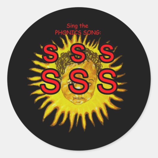 Phonik-Aufkleber Runder Aufkleber (Vorderseite)