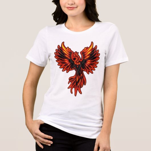 „Phönix – Aus der Asche geboren“ Tri-Blend Shirt (Vorderseite)