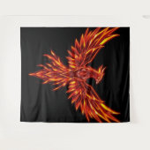 „Phönix – Aus der Asche geboren“ Wandteppich (Vorderseite (Horizontal))