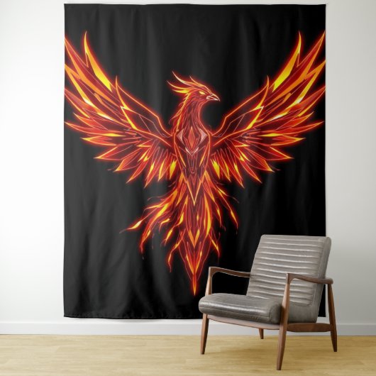 „Phönix – Aus der Asche geboren“ Wandteppich (Beispiel)