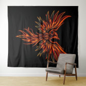 „Phönix – Aus der Asche geboren“ Wandteppich (Beispiel (Horizontal))
