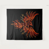 „Phönix – Aus der Asche geboren“ Wandteppich (Vorderseite (Horizontal))