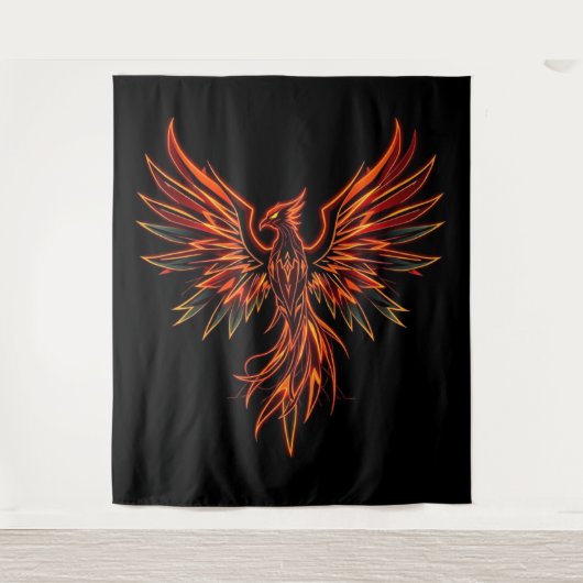 „Phönix – Aus der Asche geboren“ Wandteppich (Vorderseite)