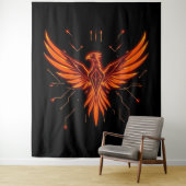 „Phönix – Aus der Asche geboren“ Wandteppich (Beispiel)