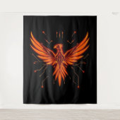 „Phönix – Aus der Asche geboren“ Wandteppich (Vorderseite)