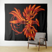 „Phönix – Aus der Asche geboren“ Wandteppich (Beispiel (Horizontal))