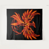 „Phönix – Aus der Asche geboren“ Wandteppich (Vorderseite (Horizontal))