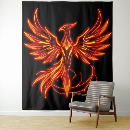 „Phönix – Aus der Asche geboren“ Wandteppich (Beispiel)