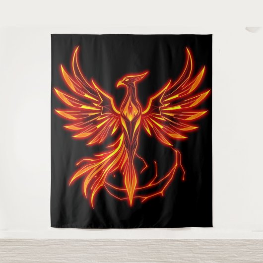 „Phönix – Aus der Asche geboren“ Wandteppich (Vorderseite)