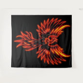 „Phönix – Aus der Asche geboren“ Wandteppich (Vorderseite (Horizontal))