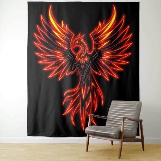 „Phönix – Aus der Asche geboren“ Wandteppich (Beispiel)