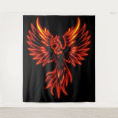 „Phönix – Aus der Asche geboren“ Wandteppich (Vorderseite)