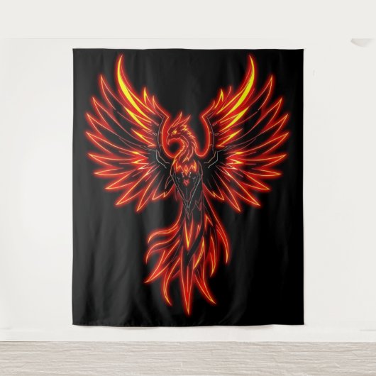 „Phönix – Aus der Asche geboren“ Wandteppich (Vorderseite)