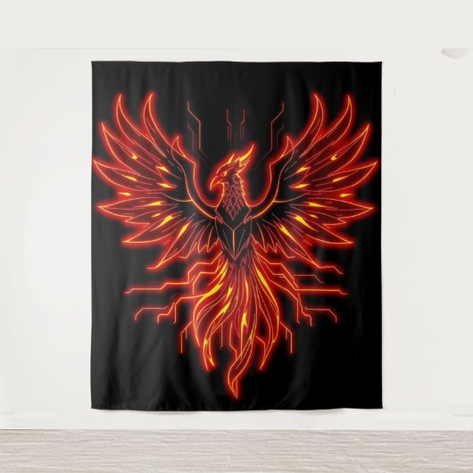 „Phönix – Aus der Asche geboren“ Wandteppich (Vorderseite)