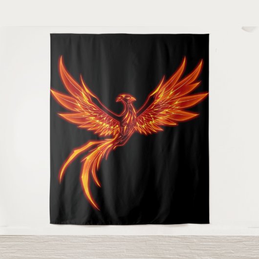 „Phönix – Aus der Asche geboren“ Wandteppich (Vorderseite)