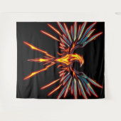 „Phönix – Aus der Asche geboren“ Wandteppich (Vorderseite (Horizontal))