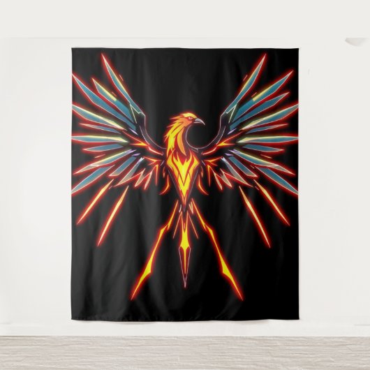 „Phönix – Aus der Asche geboren“ Wandteppich (Vorderseite)