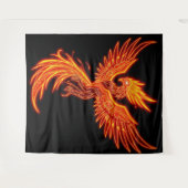 „Phönix – Aus der Asche geboren“ Wandteppich (Vorderseite (Horizontal))
