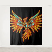 „Phönix – Aus der Asche geboren“ Wandteppich (Vorderseite)