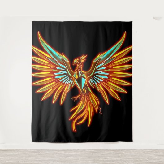 „Phönix – Aus der Asche geboren“ Wandteppich (Vorderseite)