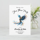 Phönix der Saphir-Dämmerung  Einladung (Stehend Vorderseite)