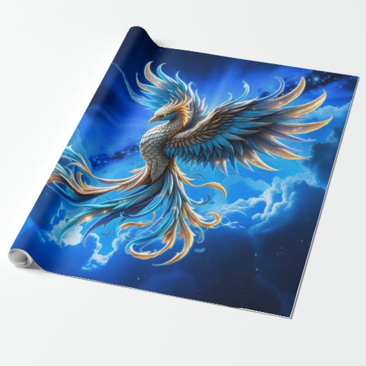 Phönix der Saphir-Dämmerung Geschenkpapier (Ungerollt)