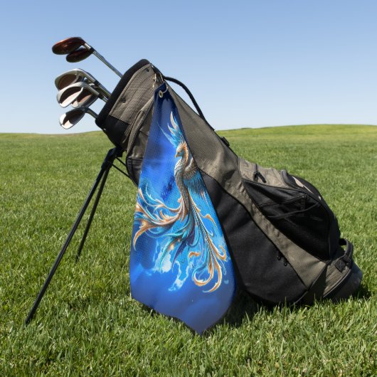 Phönix der Saphir-Dämmerung Golfhandtuch (Gras)
