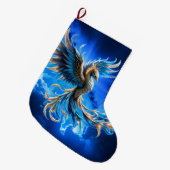 Phönix der Saphir-Dämmerung Großer Weihnachtsstrumpf (Vorderansicht (hängend))
