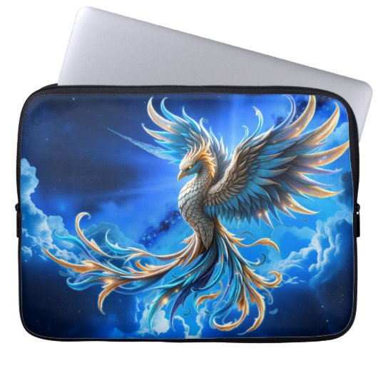 Phönix der Saphir-Dämmerung Laptopschutzhülle (Vorderseite)