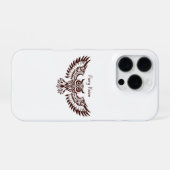 Phönix-Eule – Feurige Vision iPhone Hülle (Rückseite (Horizontal))