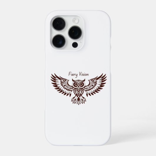 Phönix-Eule – Feurige Vision iPhone Hülle (Rückseite)