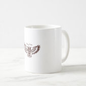 Phönix-Eule – Feurige Vision Kaffeetasse (VorderseiteRechts)