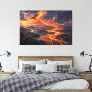 Phönix Fluss des Lichts Fantasy-Landschaft Leinwanddruck
