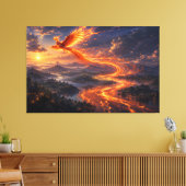 Phönix Fluss des Lichts Fantasy-Landschaft Leinwanddruck (Insitu (Wohnzimmer))