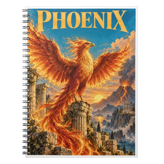 Phönix, Gothic Fantasy Monster Notizblock (Vorderseite)