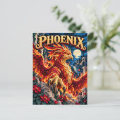 Phönix, Paper Cut Monster Postkarte (Stehend Vorderseite)
