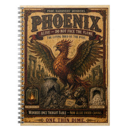 Phönix, Vintage-Zirkus-Monster Notizblock
